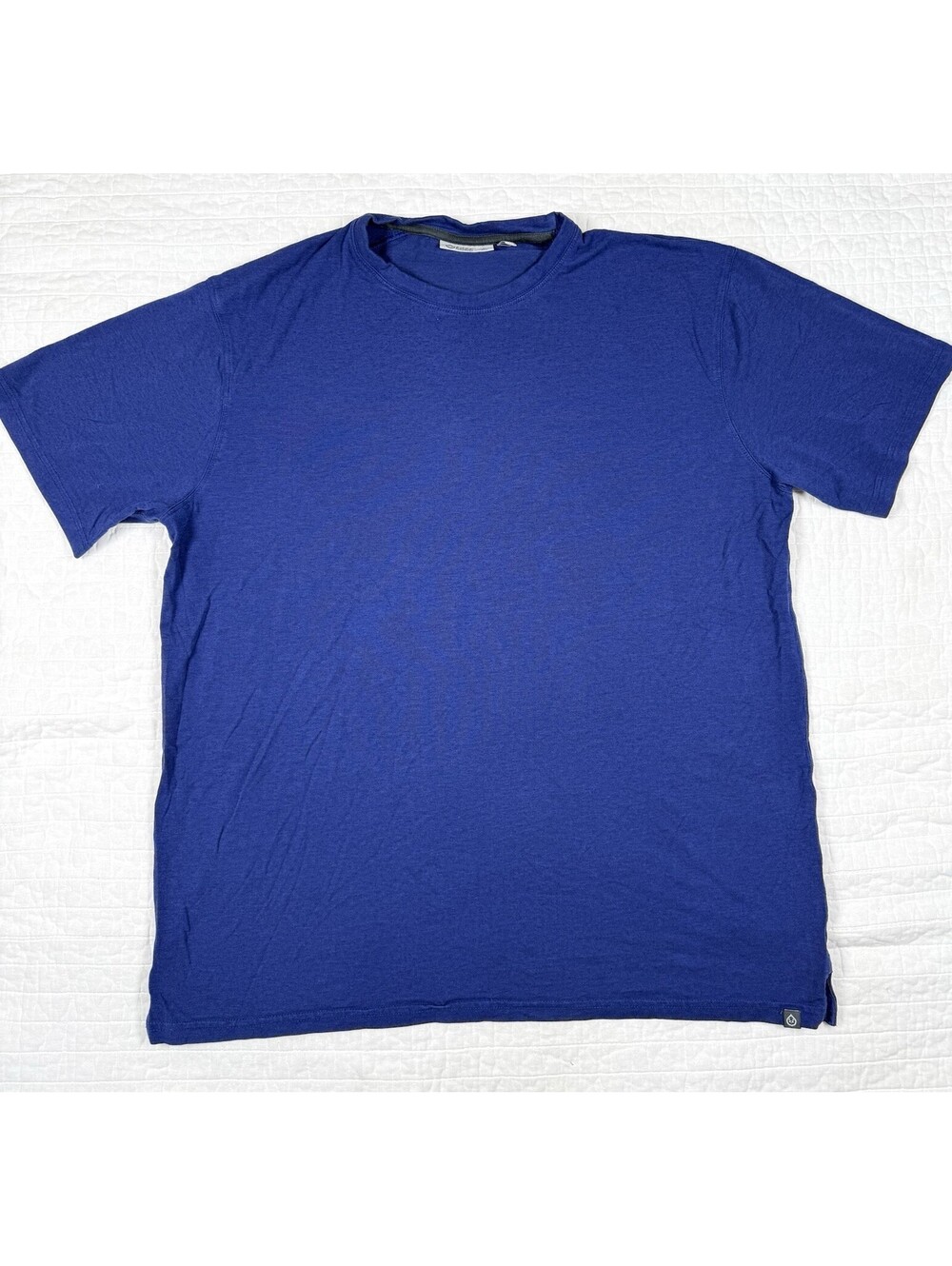 Tasc Performance Men’s Large Blue Bamboo Pima Cotton Crew Neck T Shirt Athletic